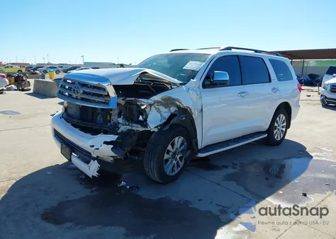 2014 Toyota Sequoia Limited 5.7L V8 из США, поврежденный, VIN 5TDKY5G19ES052809